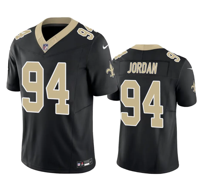 New Orleans Saints #94 Cameron Jordan Black 2023 F.U.S.E. Vapor Untouchable Limited Stitched Jersey